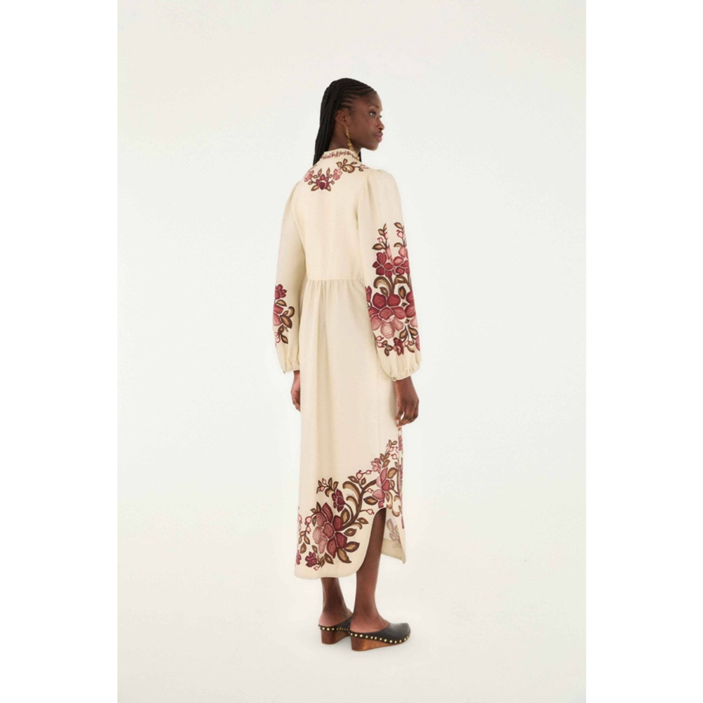 Sand Renata Floral Long Sleeve Midi Dress NWT - Picture 2 of 5